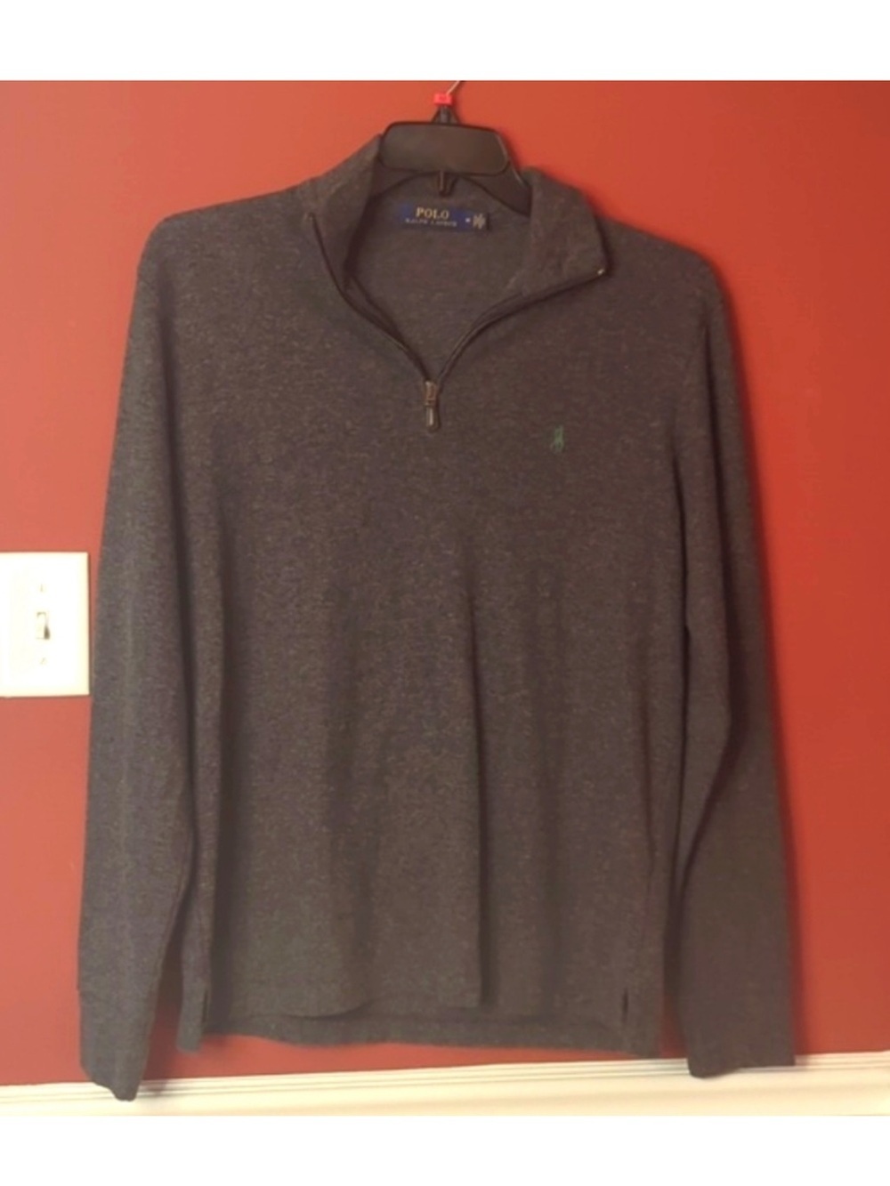 Like New Polo Tweed Like Pullover Half Zip - Picture 5 of 5